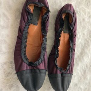 Womens LANVIN Two Tone Ballet Flats Fits 8.5